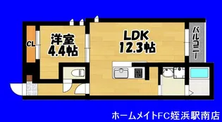 福岡県福岡市西区周船寺2【アパート】の間取り