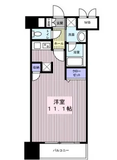 1Kの間取り画像