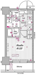 東京都港区高輪1【マンション】の間取り
