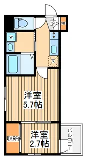 2Kの間取り画像