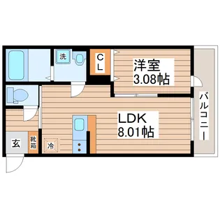 フォリアビレッジ長町南A【1階】の間取り