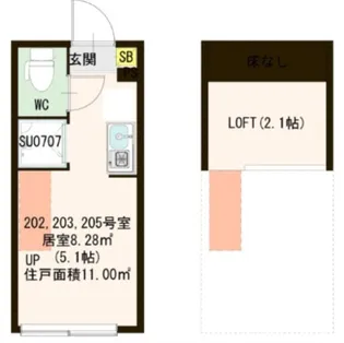 東京都練馬区桜台2【アパート】の間取り