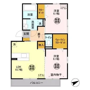 セジュールオッツ東下沢【2階】の間取り