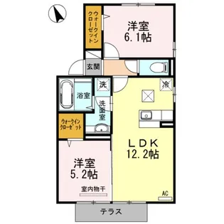 シャンポール【1階】の間取り