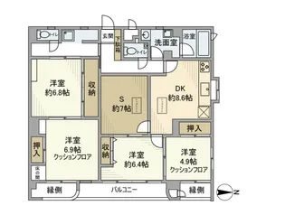 シティ・フィールド上野ナンバー・1【10階】の間取り
