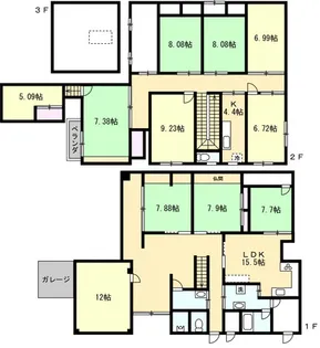 富山県富山市大泉東町1【一戸建】の間取り