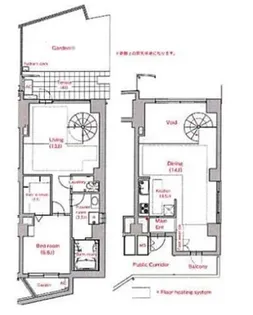TRES赤坂【1階】の間取り