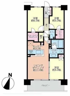 神奈川県大和市深見西2【マンション】の間取り