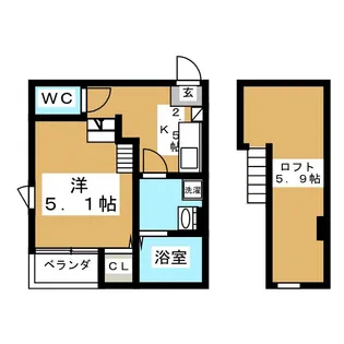 ハーモニーテラス黒松【1階】の間取り