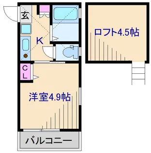 神奈川県横浜市神奈川区松見町3【アパート】の間取り