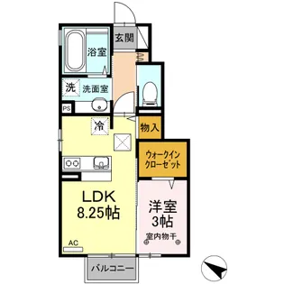 アバンサール【1階】の間取り