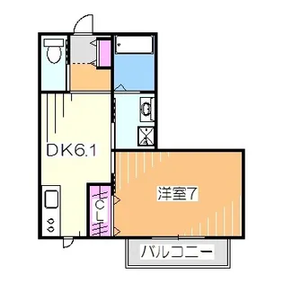 フェリシアパレス堺【3階】の間取り