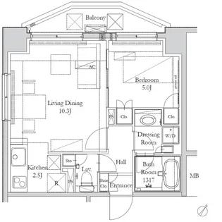HOUSE岩本町【12階】の間取り