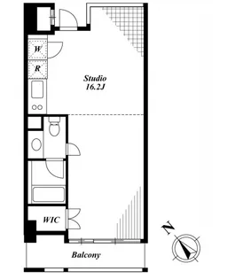 キャビンアリーナ赤坂【7階】の間取り