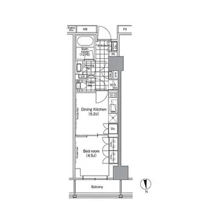 パークハビオ門前仲町【13階】の間取り