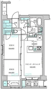 ヴィークブライト月島【8階】の間取り