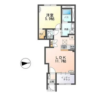フロントアイランドII(Front Island II)【1階】の間取り