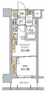 リビオメゾン芝浦【11階】の間取り