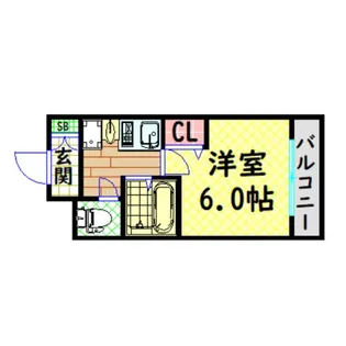 エスリード上本町北【2階】の間取り