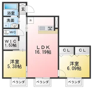 FREUDE【2階】の間取り