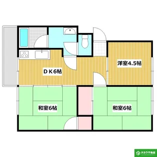 シャルルビュー山野【2階】の間取り