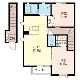 シャルム・メゾンB【2階】の間取り