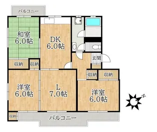 ハイムサンポート【4階】の間取り