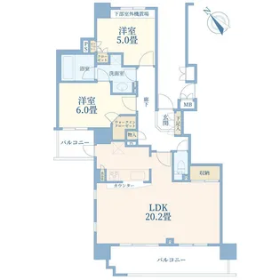 イクス川崎ザ・タワー【13階】の間取り