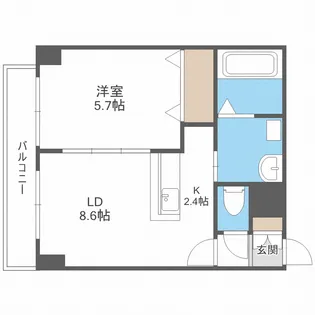 レゾ札幌【5階】の間取り