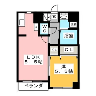 マノアール・泉【5階】の間取り