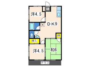 ハイツ・ヒルトップ【1階】の間取り