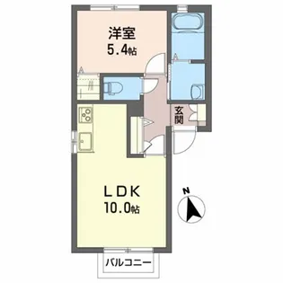 シャーメゾンみやまち【2階】の間取り