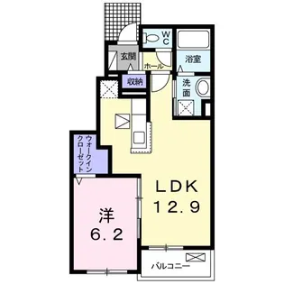 ハッピーメゾンVII C【1階】の間取り