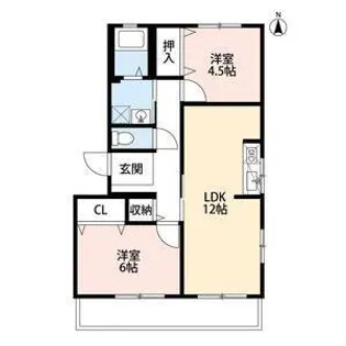 シャトーピア四辻 A棟【3階】の間取り