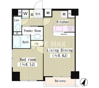 メインステージ日本橋人形町【12階】の間取り