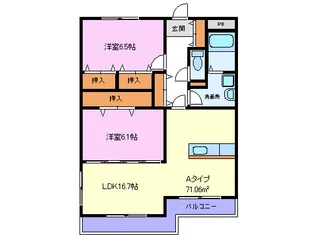 マチス ド ショパン【3階】の間取り