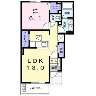 ミルト西新浜I【1階】の間取り