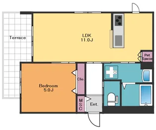 クレスト経堂【2階】の間取り