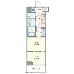 ジェノヴィア世田谷砧II【2階】の間取り