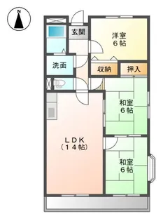 プリネール【2階】の間取り