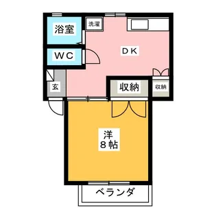 ポンドバレー B【2階】の間取り