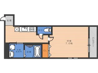 フジパレス今川駅東V番館【3階】の間取り