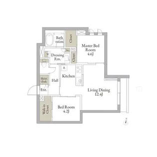 ロン・ピエール 護国寺【1階】の間取り