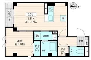 仮称)DECORA morishita【2階】の間取り