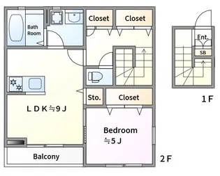香都TAMAーPLAZA【2階】の間取り