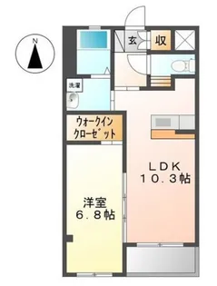 ベレッツァ久米【1階】の間取り