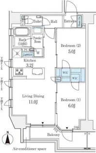 オープンレジデンシア文京本郷【6階】の間取り
