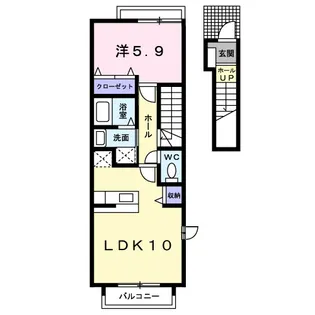 イースト.ウィング【2階】の間取り
