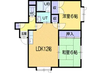 ハイツことぶき【2階】の間取り