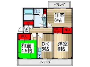 ベルメゾン志木【3階】の間取り